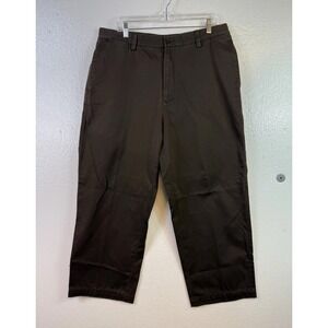 Nautica Clipper Cotton Chino Pants Mens Sz 36x30 Relaxed Fit Brown Straight Deck